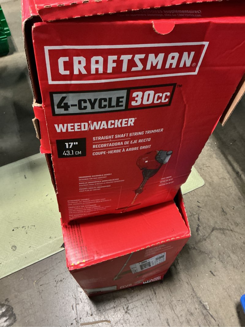 Condition photo showing Good Condition for craftsman ws4200 30-cc 4-cycle 17-in straight shaft attachment capable gas string trimmer