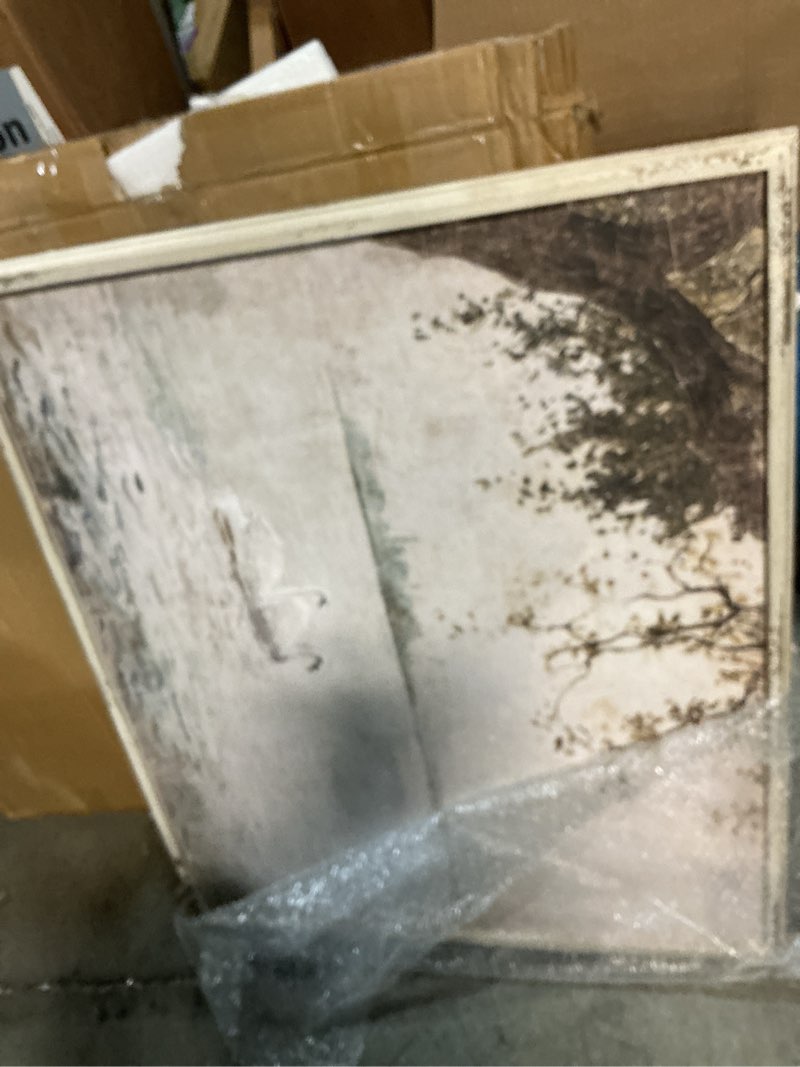 Condition photo showing Good Condition for Creative Co-Op Vintage Swans Wood Framed Wall Décor