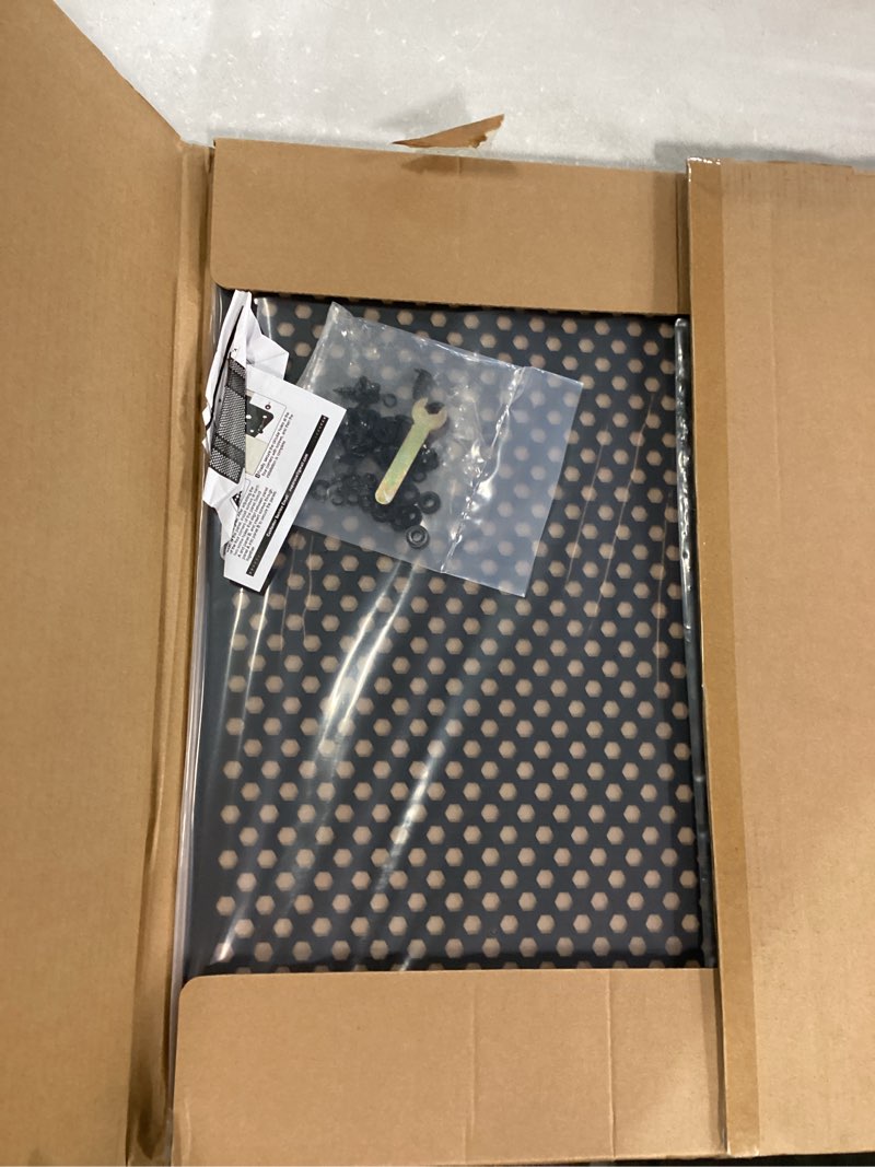 Condition photo showing New/Like New for aluminum alloy rv entry screen door grille adjusts from 22"- 31.5", adjustable rv door screen protector, black