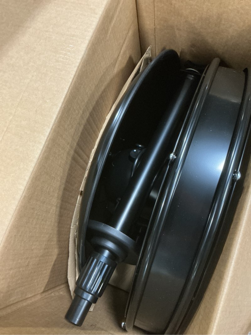 Condition photo showing As Is for utilitech 20-in 120-volt 3-speed high velocity indoor black oscillating pedestal fan