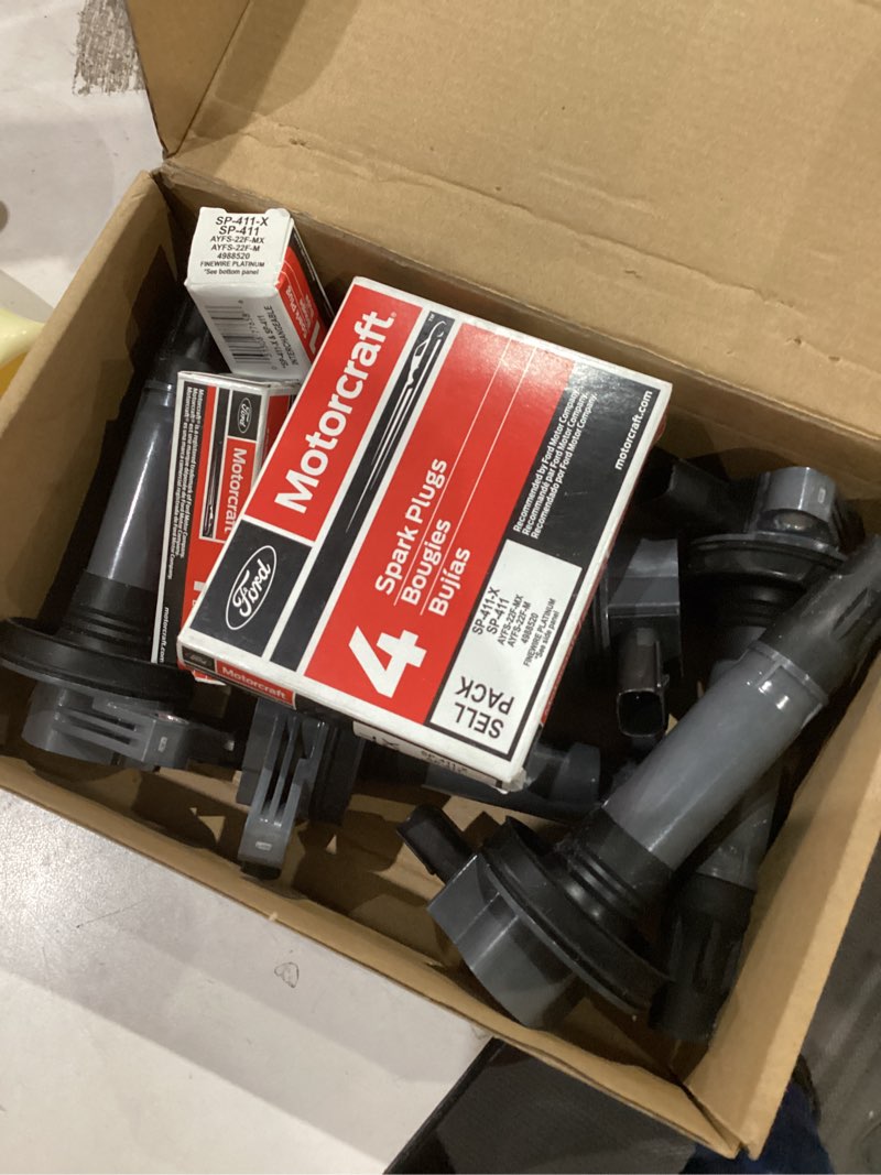 Condition photo showing Good Condition for mas set of 6 ignition coil pack & 6pcs motorcraft spark plug sp411 compatible with 2007-2015 fusion lincoln mazda cx-9 mercury edge mks mkt mkx mkz 3.5l 3.7l replacement for uf553 uf595 5c1652