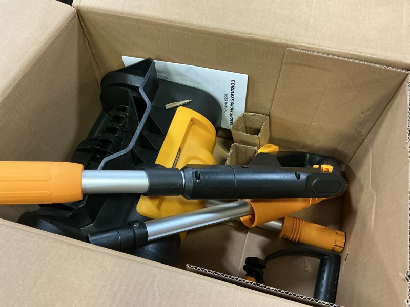 Condition photo showing Good Condition for Cordless Snow Shovel Compatible with DeWalt 20V MAX Battery (Tool Only), 11" Lightweight Electric Snow Blower with 20FT Max Throw & Adjustable Handle, Snow Thrower for Driveway, Deck, Patio & Steps Black+Yellow