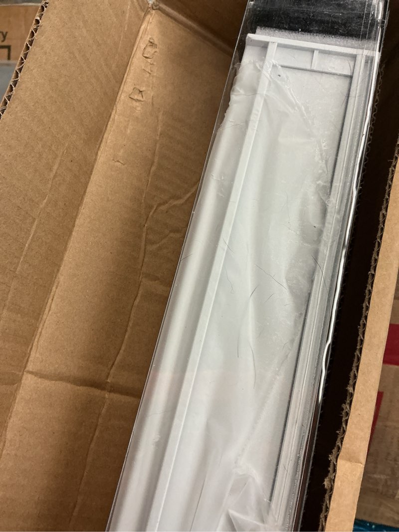 Condition photo showing As Is for aosky blackout roller shades cordless blinds for windows, free-stop shades with valance, thermal insulated fabric, uv protection, natural woven blinds for home and office (66" w x 72" h, white) white 66"w x 72"h