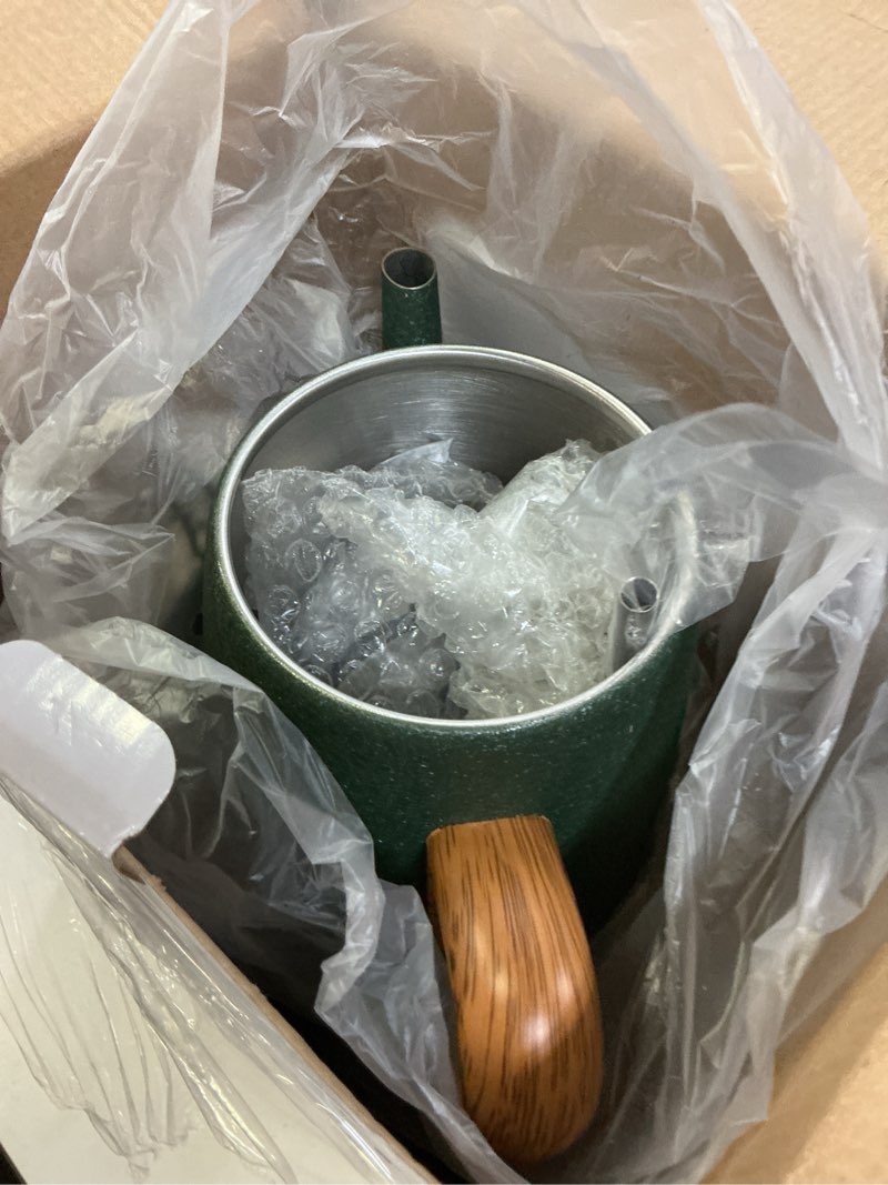 Condition photo showing Good Condition for mixpresso 10 cup percolator coffee pot electric, stainless steel coffee percolator electric with keep warm function, classic perculator pot with removable basket for home or office - shiny green