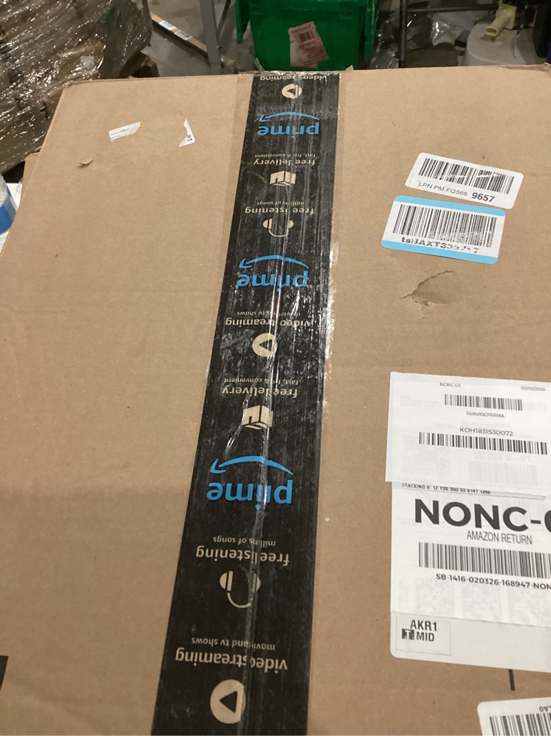 Condition photo showing As Is for JQK Bathroom Glass Shelf, Tempered Glass Shower Storage 20 by 5 inches, 304 Stainless Steel Brushed Finish Wall Mount, 2 Pack, TGS101L20-BN-P2 20 Inch (2 Pack) Brushed