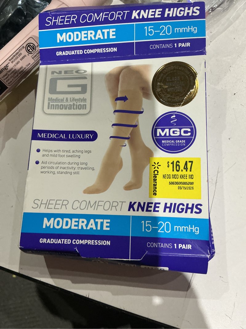 Condition photo showing As Is for different color ))sheer comfort  knee highs