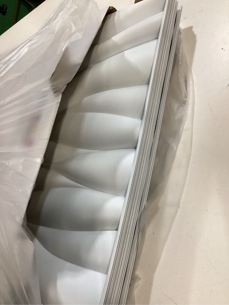 Condition photo showing Good Condition for stickgoo 3d wall panels, brushed silver decorative wall covering panels, wave wall panels for interior wall decor, pvc accent tiles for living room, tv backdrop