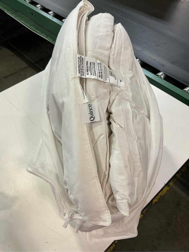Condition photo showing As Is for premium down comforter, king/cal king, down
