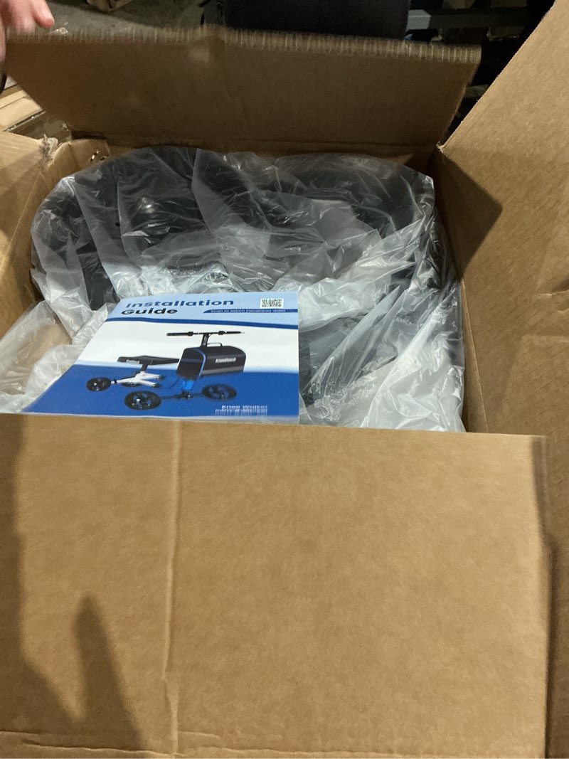 Condition photo showing New/Like New for Knee Scooter?Knee Scooter for Adults for Foot Surgery?Knee Walker for Foot Injuries Compact Crutch Alternative with Dual Braking System (Blue)
