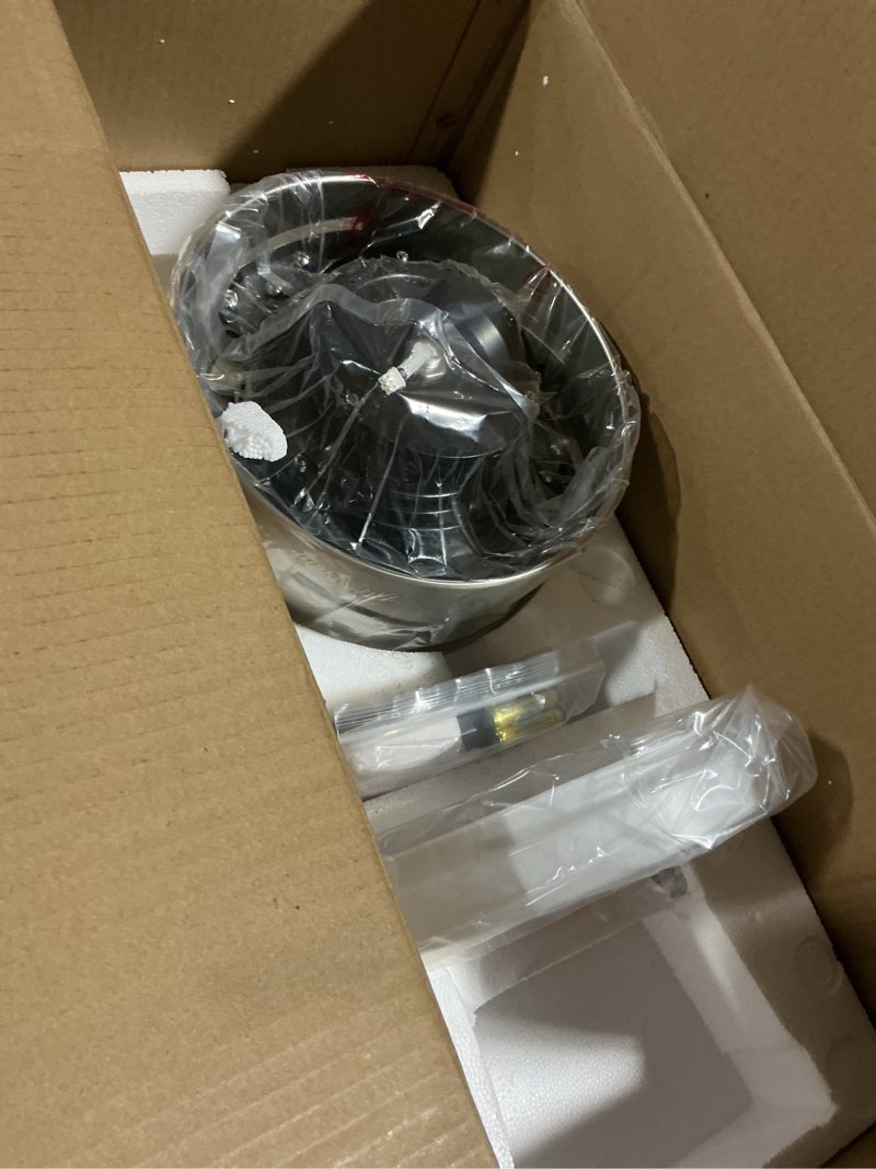 Condition photo showing Good Condition for 52 Inch Brushed Nickel Ceiling Fan with Light, Flush Mount and Remote Control, Dimmable 3-Color Temperature LED, 6-Speed Reversible DC Motor, 5-Blade Modern Design for Indoor or Outdoor Nickel 52 Inch