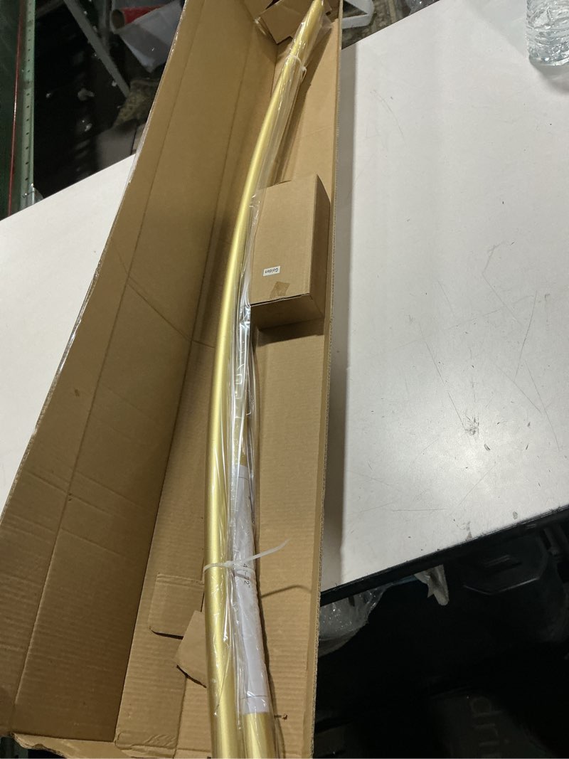 Condition photo showing Good Condition for Curved Shower Curtain Rod for Bathroom, 40-72 Inches Adjustable Curved Shower Rod, 0.9MM Aluminum Rustproof Shower Curtain Rod with Rotating Brackets for Extra Shower Space, Need to Drill, Gold