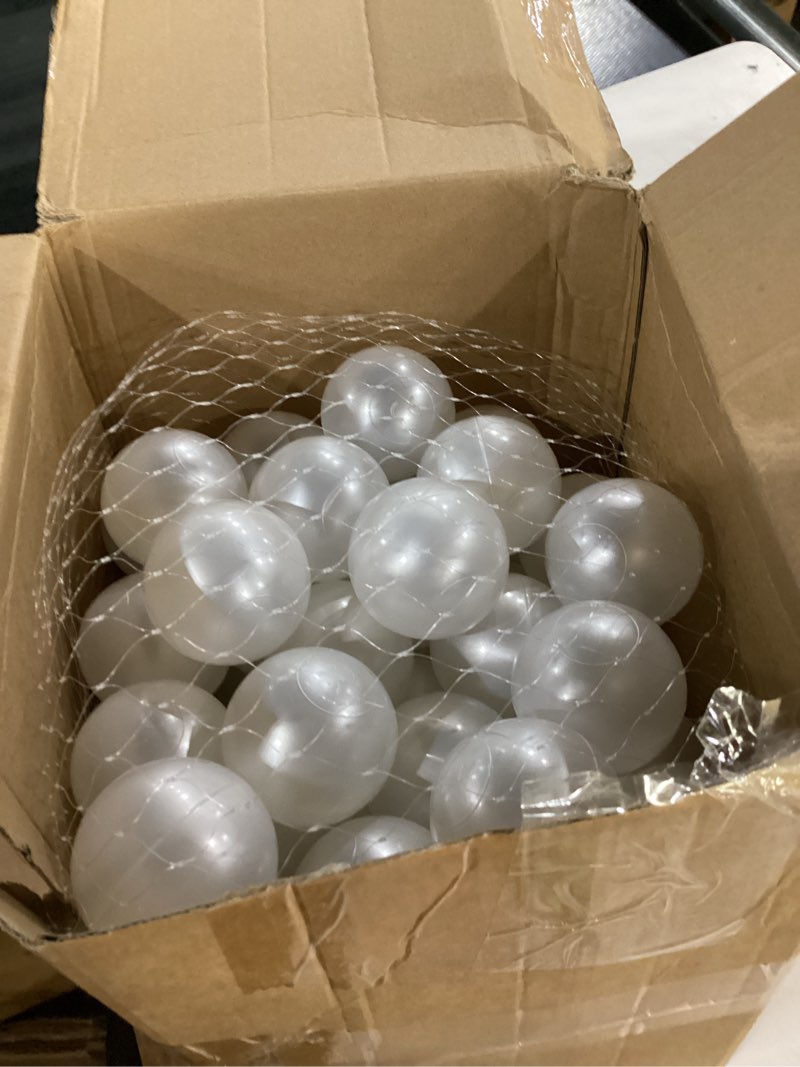 Condition photo showing New/Like New for 100 pcs quick link pearl ball garland pits 2.2 inch pearlescent white pearl ball decoration chain for wall arches chains birthday party wedding anniversary graduation arch party decor