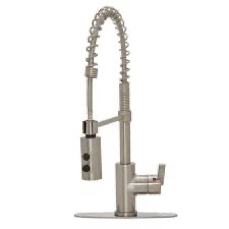 NEW Project Source Flynt Kitchen Faucet Stainless H90K-51D-PS-BN #8k9
