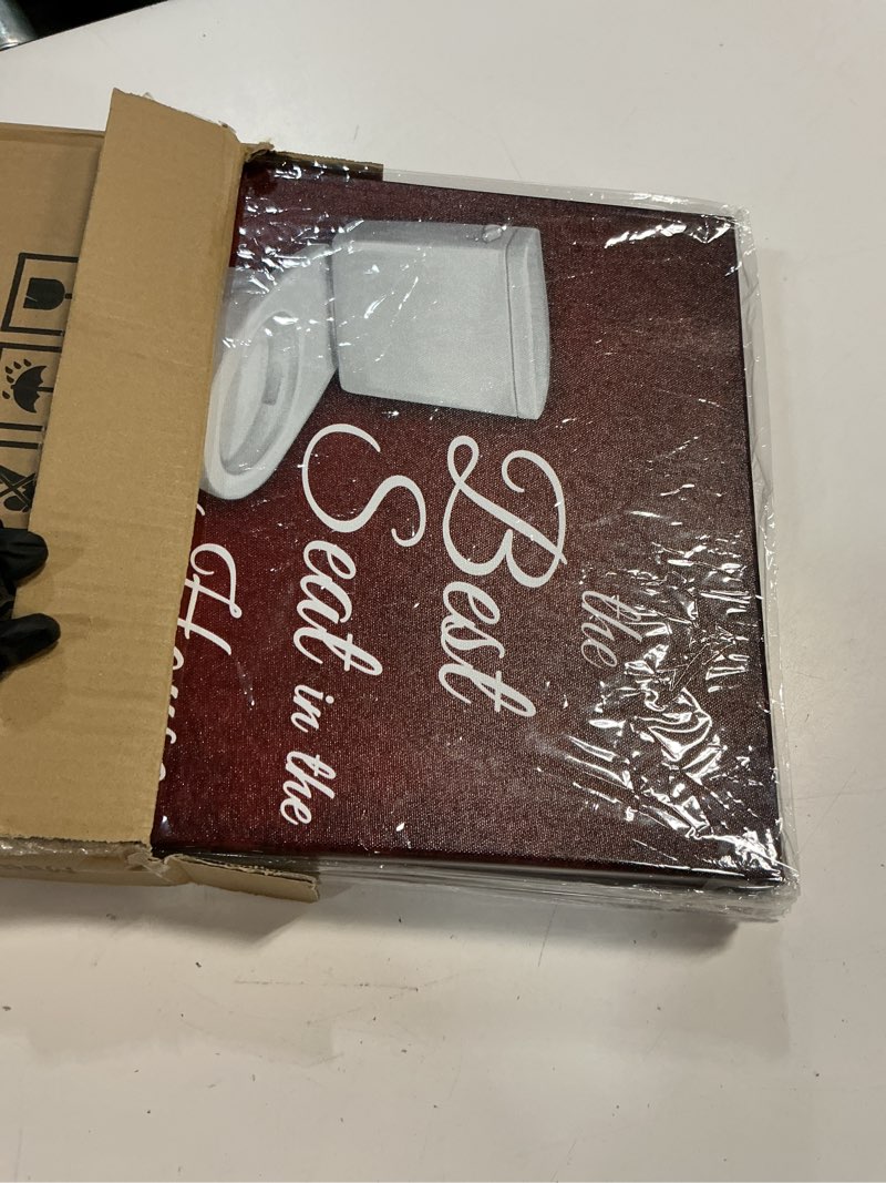 Condition photo showing Good Condition for ryounoart red bathroom decor maroon burgundy bathtub toilet seat wall art bathroom rules pictures painting framed 12x16 inch each (red)