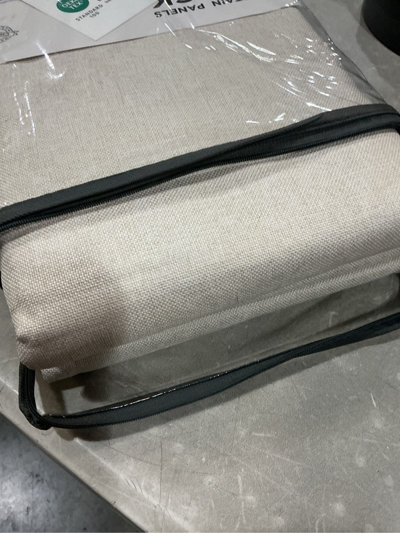 Condition photo showing New/Like New for 100% blackout shield linen blackout curtains for bedroom 102 inches long, back tab/rod pocket living room drapes, thermal insulated blackout curtains 2 panels set, 50" w x 102" l,cream alba | cream 50"w x 102"l (pack of 2)