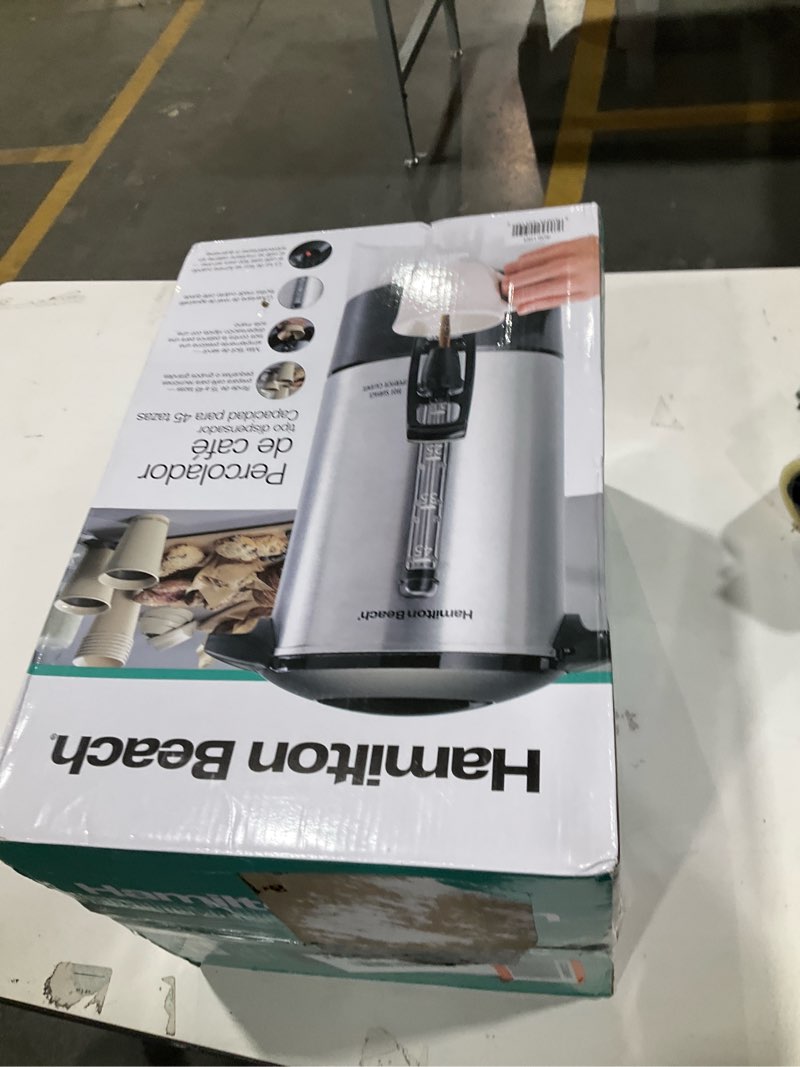 Condition photo showing As Is for Hamilton Beach 45cup Urn 40519