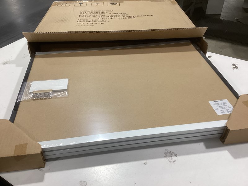 amazon basics cork bulletinboard, 23" x 17", pin board for office & home with aluminum/plastic frame, 3 pack