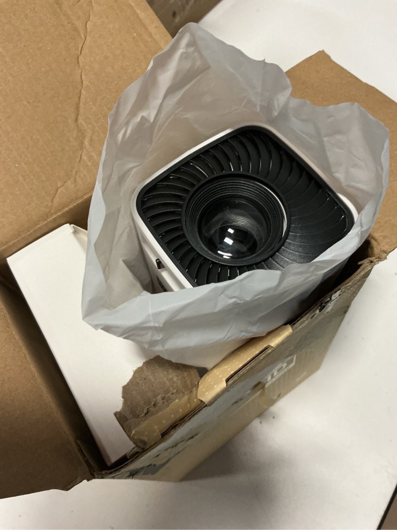 Condition photo showing Good Condition for mini projector, portable projector 4k & full hd 1080p support, 270° rotation outdoor projector, movie projector compatible with smartphone, tv stick, laptop, ps4, hdmi, usb ivory