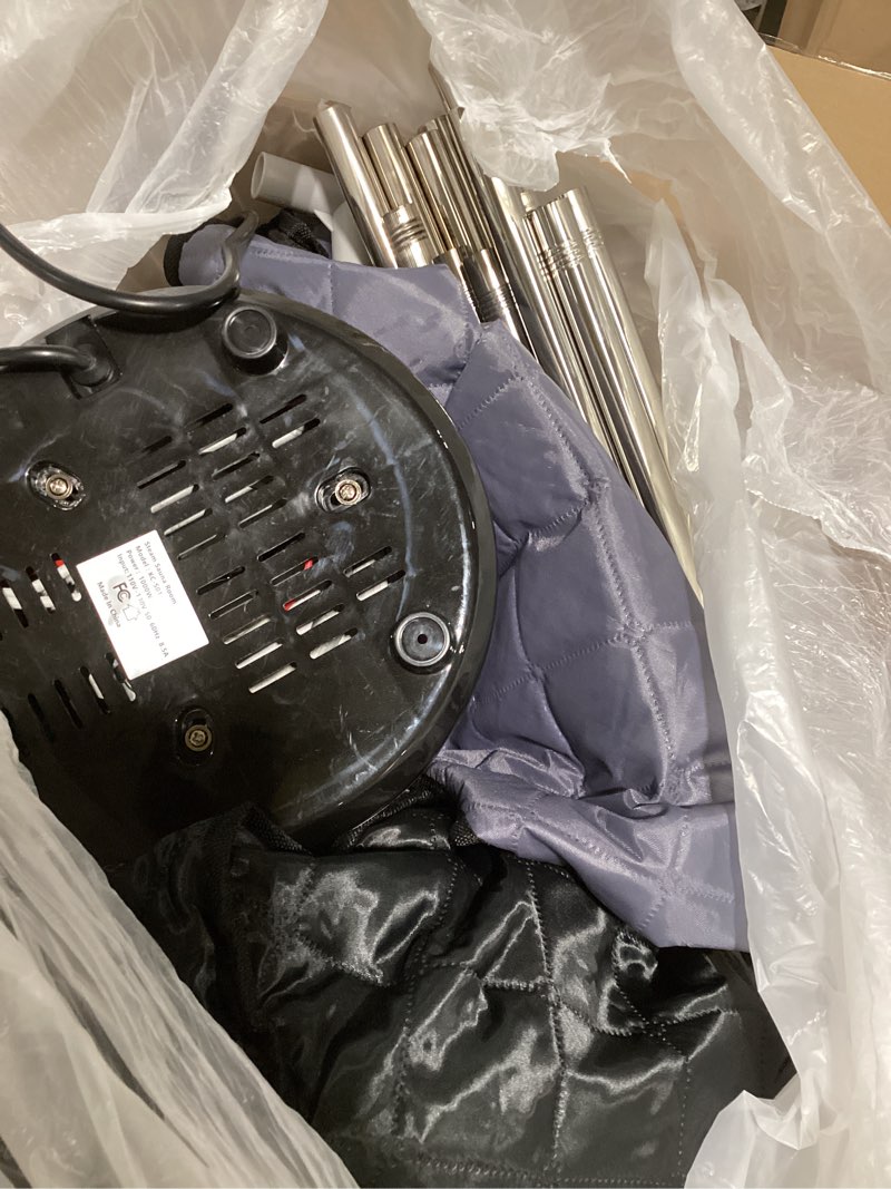 Condition photo showing As Is for upgraded portable sauna for home?relaxation, steam sauna for home with steamer, remote control, folding chair, 9 levels black