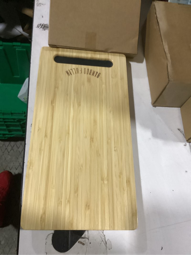 Condition photo showing Good Condition for fullin 360°appliance slider, bamboo sliding tray for coffee maker, appliance sliding for kitchen appliances countertop slides easily from under the cabinet rolling tray with 360°rotation rubber wheels 7.5"w x 14.5"d