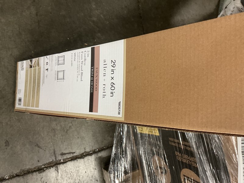 Condition photo showing As Is for 29 in x 60 in allen + roth.  FAUX WOOD 6835738