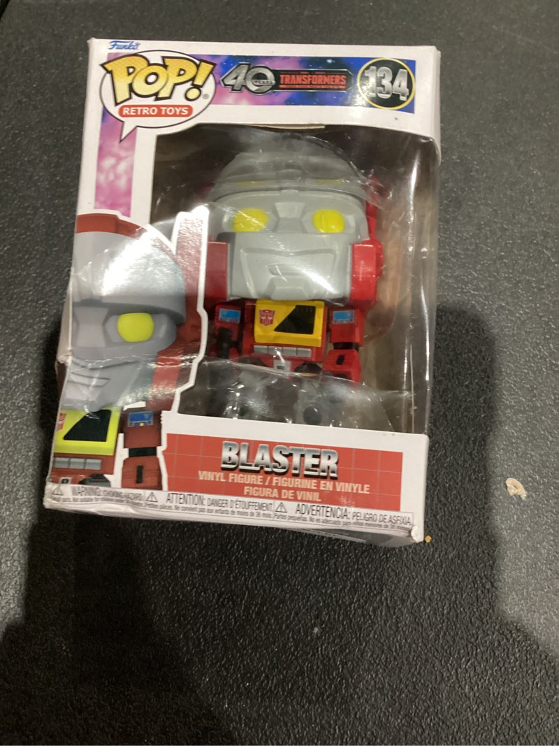 Condition photo showing New/Like New for Funko Pop Retro Toys: Transformers: Generation 1-40th Anniversary, Blaster - Collectable Vinyl Figure - Gift Idea - Official Merchandise - Toys for Kids & Adults - Action/Adventure Fans