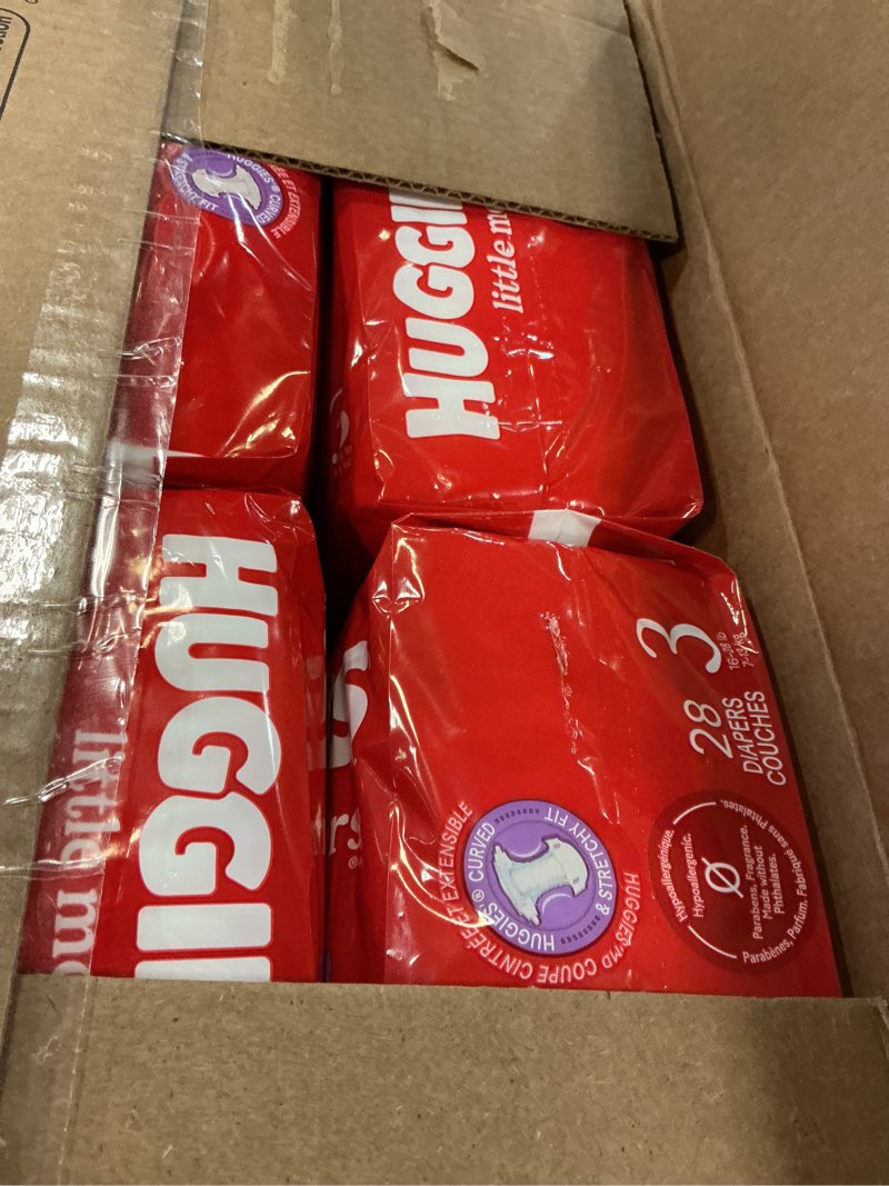 Condition photo showing New/Like New for Huggies Size 5 Diapers, Little Movers Baby Diapers, Size 5 (27+ lbs), 132 Count (2 Packs of 66), Packaging May Vary Size 5 132