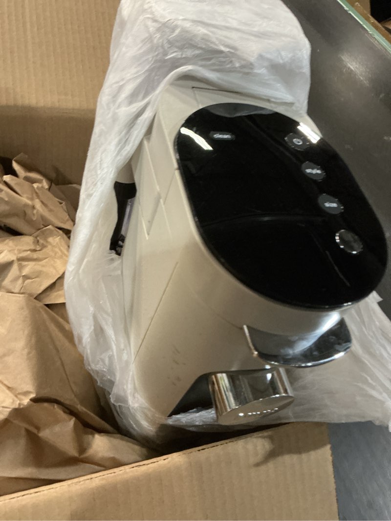 Condition photo showing As Is for Ninja Pods & Grounds Single-Serve Coffee Maker, K-Cup Pod Compatible, Brews Grounds, Compact Design, 56-oz. Reservoir, 6-oz. Cup to 24-oz. Travel Mug Brew Sizes, Iced Coffee Maker, Stone, PB041ST