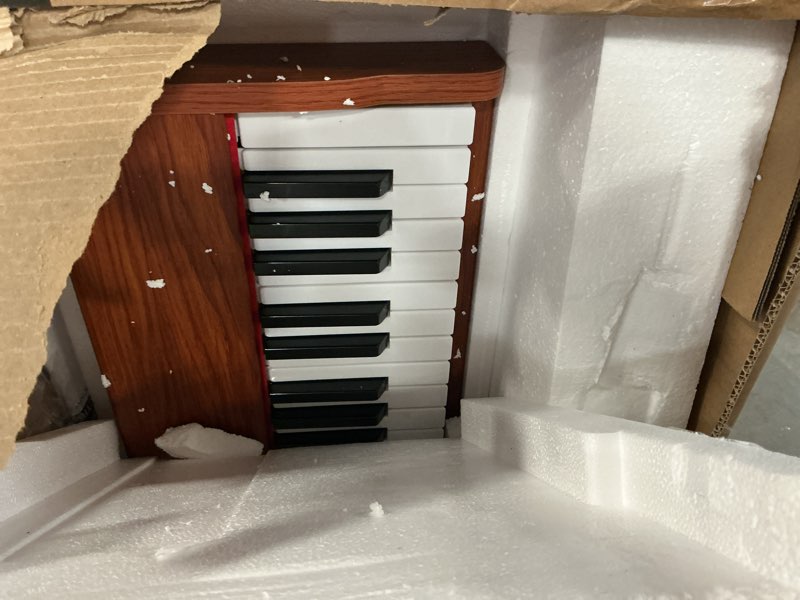 Condition photo showing Good Condition for 88 Key Digital Piano Keyboard with Stand & Sustain Pedal, Full-Size Semi Weighted Electric Piano for Beginners/Learners, Home Professional Piano with Headphone Jack, MIDI Connectivity, Brown