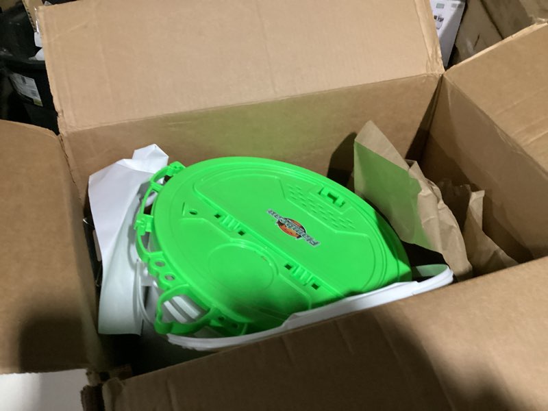 Condition photo showing As Is for Flambeau Outdoors 6091FA 3.5 Gal. Insulated Bait Bucket and Water Resistant Portable Aerator Combo Pack, Live Bait Bucket and Aerator Complete Kit, Lime Green/White
