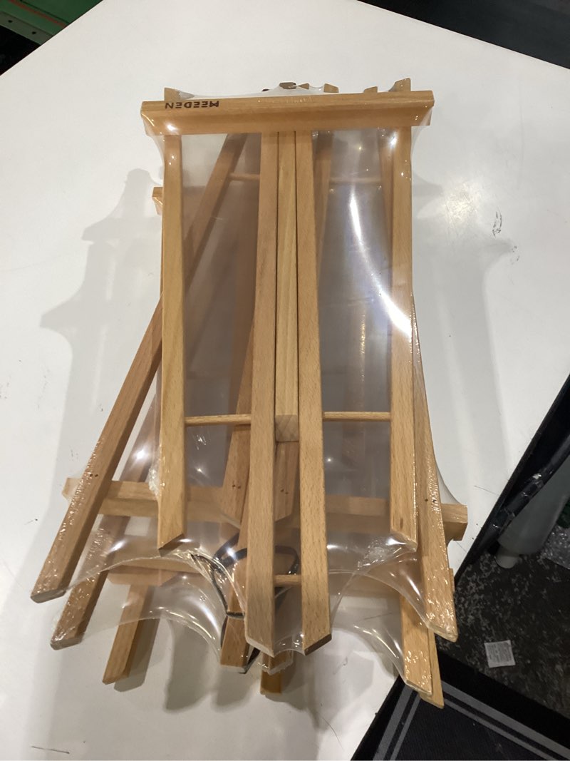 Condition photo showing New/Like New for meeden 6 pack 20 inch art beech wooden tabletop easel for sign painting - small canvas stand for kids adults natural 20in-6pcs