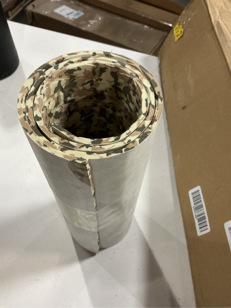 Condition photo showing As Is for Hjdeck Boat Flooring EVA Foam Boat Decking Marine Carpet Non-Slip Decking Sheet Self-Adhesive Marine Flooring for Fishing Boat Kayak Yacht RV Swimming Pool Golf Cart 94.5"x23.6"/16.1"/11.8" 94.5"Lx23.6"W - 15.5sqft Camo Desert 2