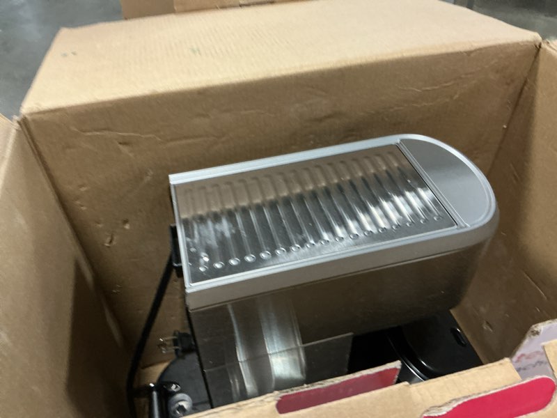 Condition photo showing As Is for Frigidaire Steam Espresso Maker, Coffee Machine with Milk Frother & Cup Warmer, 20 Bar Pressure, 34 oz Removable Water Tank, Single or Double Shot, Stainless Steel