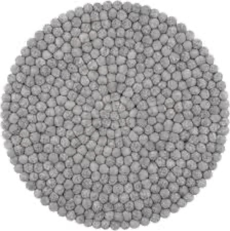 Grey, round Felt Ball Seat Pad