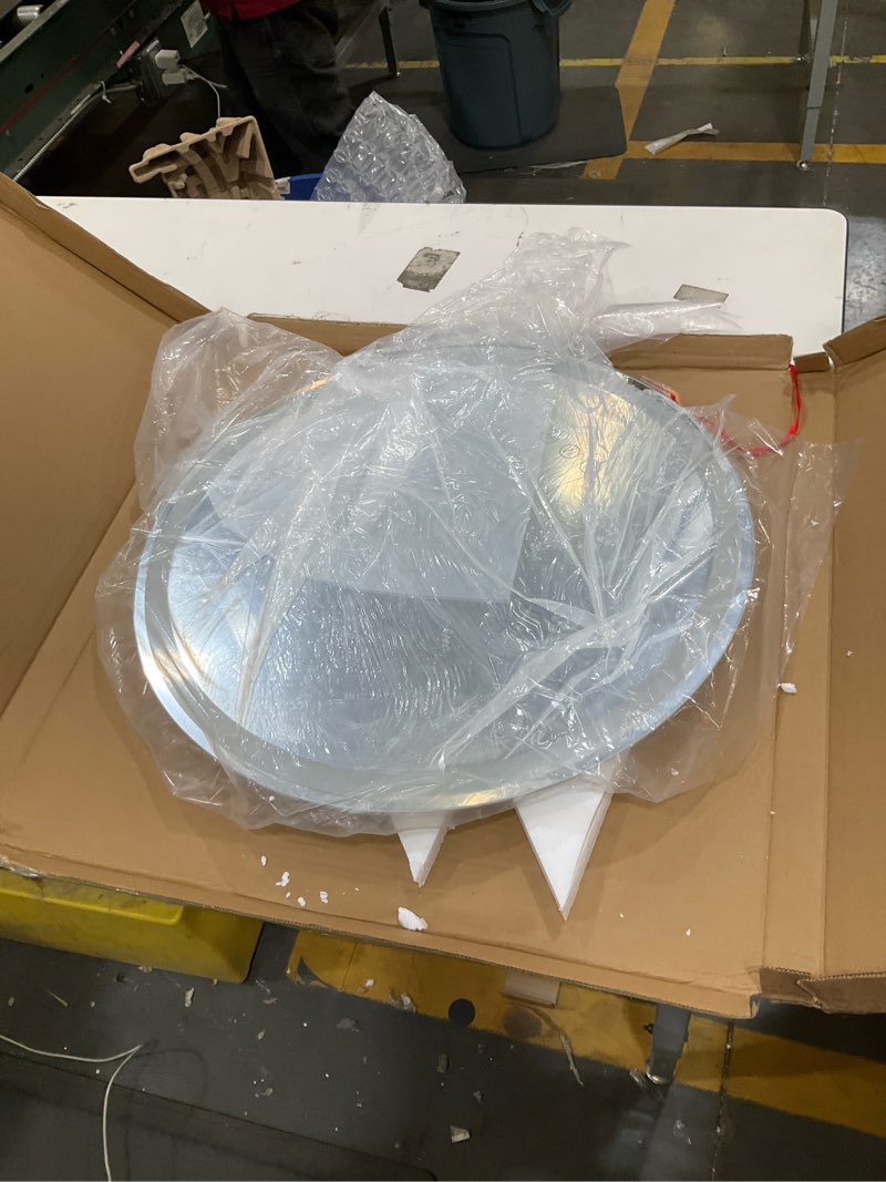 Condition photo showing Good Condition for led bathroom mirror 20 inch round bathroom mirror with lights, circle led mirror, wall mounted lighted bathroom with 3 colors brightness, anti-fog, dimmable, shatter-proof 3 colors 20"l x 20"w