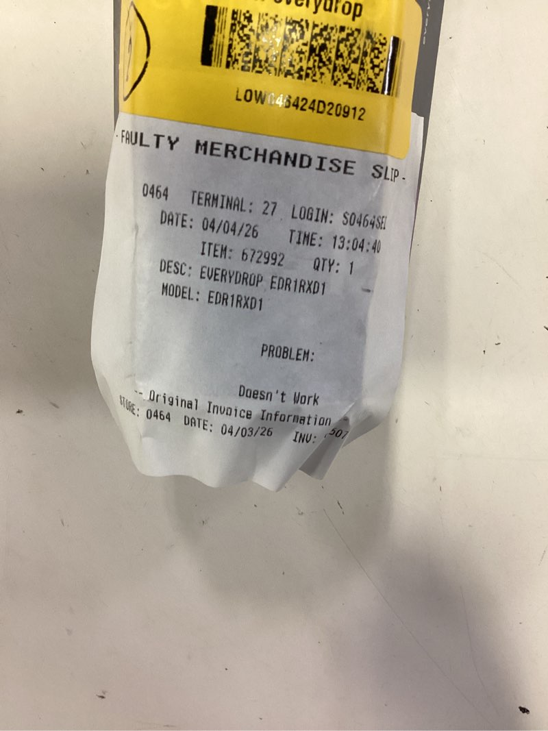 Condition photo showing As Is for whirlpool everydrop refrigerator replacement filter for whirlpool filter 1