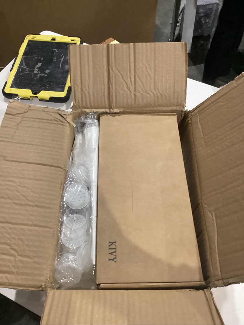 Condition photo showing Good Condition for KIVY Spice Drawer Organizer with 24 Spice Jars & 240 Labels - Seasoning Rack for Organization - Kitchen Drawer Insert for Spice Jars - Glass Seasoning Jars with Airtight Lids - Glass Spice Jars Empty Bamboo White