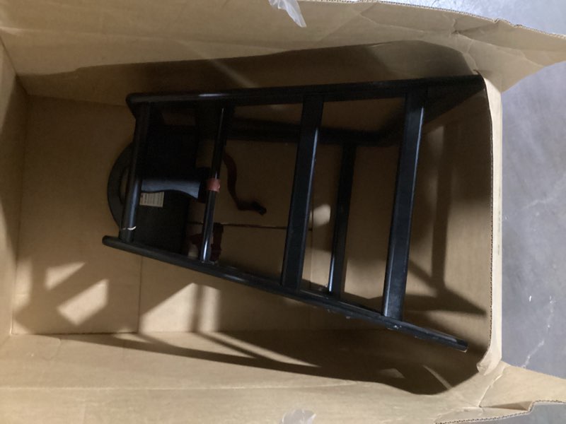 Condition photo showing As Is for LA Baby Commercial Grade Stack-Able Solid Wood High Chair for Restaurant & Home Use - Black