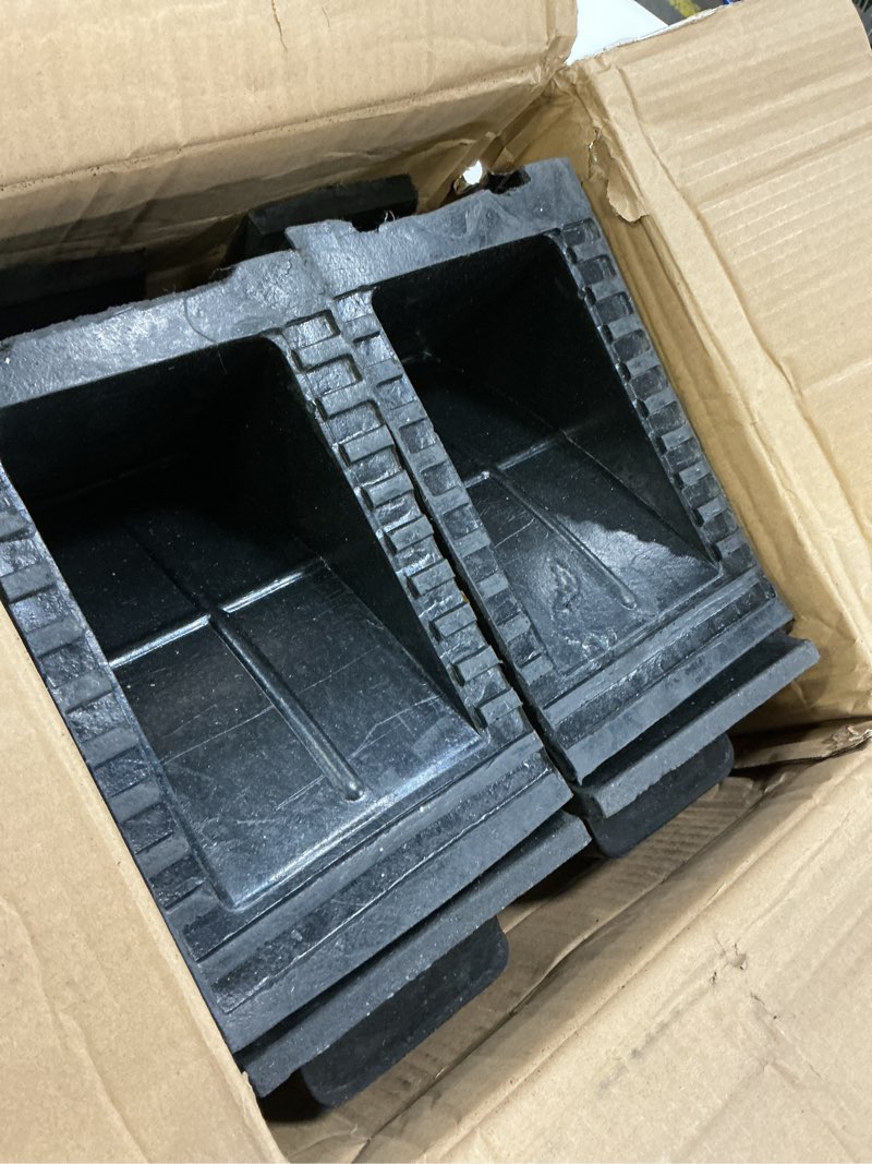 Condition photo showing Good Condition for Momotata Heavy Duty Rubber Wheel Tire Chock 10" L x 6" W x 7.3" H, Front and Back for Camper, Trailer, RV, Truck, Car, Vehicle and RV (4-Pack)