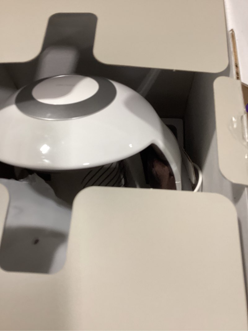 Condition photo showing New/Like New for breo idream5s electric head massager, eye & neck massage helmet with heat, kneading, pressure, app control scratcher for relax black