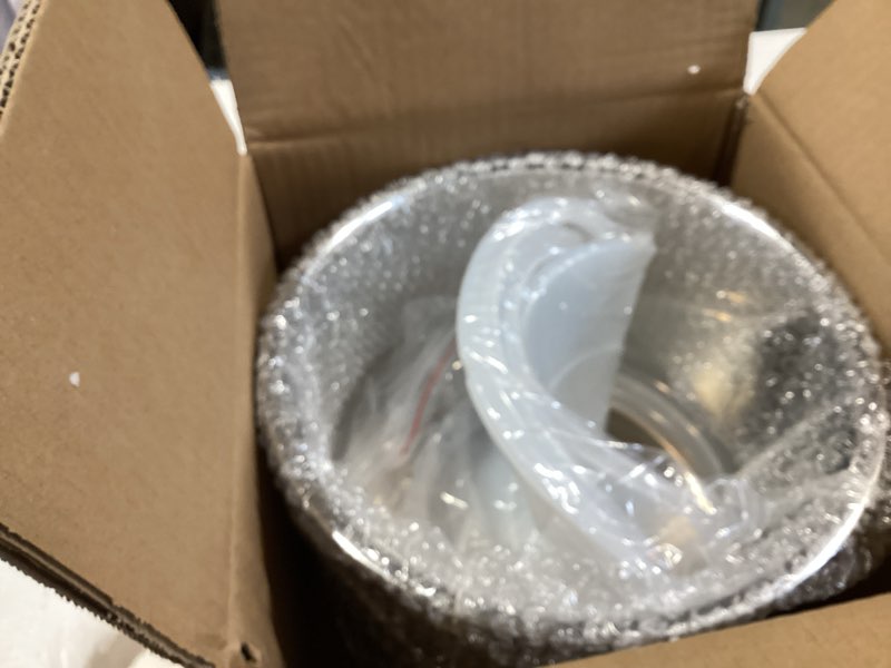 Condition photo showing Good Condition for compatible with instant pot 6 quart inner pot certain models, 304 stainless steel inner pot 6 qt, 0 coating, comes 2 sealing rings 1 sealing caps, 3 year warranty. not compatible with crockpot brand. 6qt stainless steel inner pot, one rubber lid, two rubber rings, instant pot 6 quart inner pot