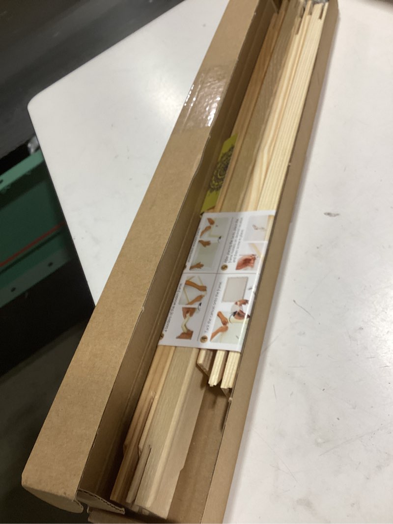 Condition photo showing Good Condition for DIY Canvas Stretcher Bars 16x20 Inch Canvas Frame - Easy to Assemble, Gallery Wrap Oil Frame Kits Canvas Wood Stretcher Bars- for Oil Paintings, Prints, Paint by Numbers & Posters
