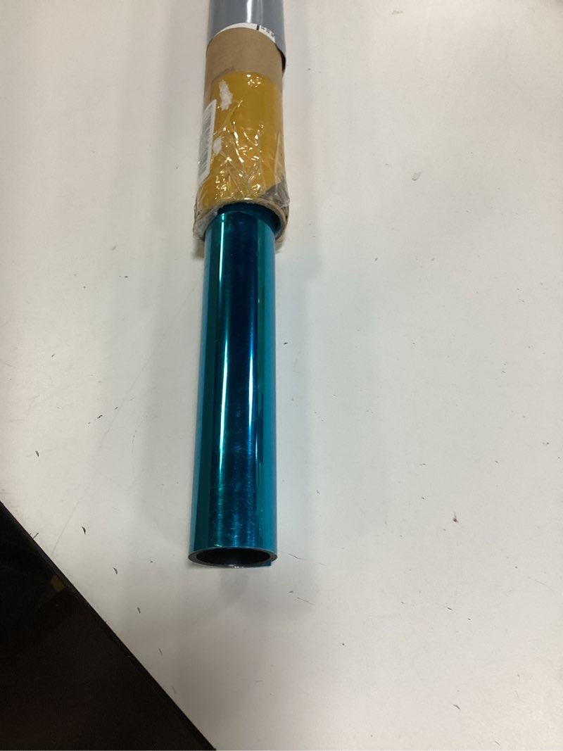 Condition photo showing Good Condition for Reflective Window Film Cling Mirror One Way Privacy Window Tint Heat Control Anti UV Solar Film for Home Office Glass See Out Not in, 35.4 Inch x 10 Feet, Blue Silver Blue Silver 35.4Inch x 10Feet