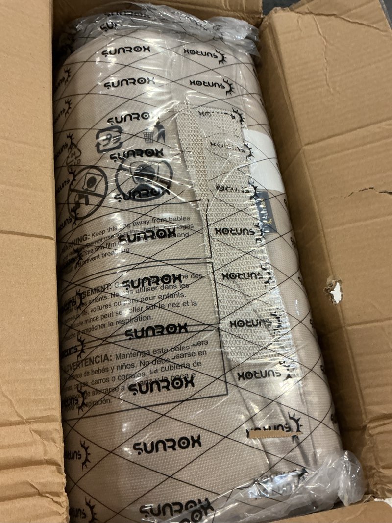 Condition photo showing New/Like New for SUNROX LokGrip Non Slip Tufted Memory Foam Bench Cushion, FadeShield Water Resistant Durable Thicken Outdoor/Indoor Bench Seat Pads 59x16x4 inch, Husk Birch Husk Birch 59x16 Inch (Pack of 1)