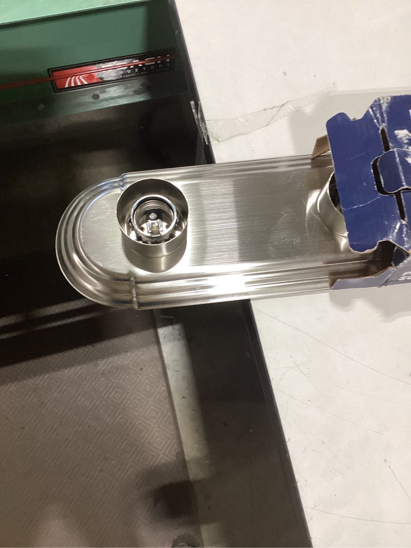 Condition photo showing As Is for project source manistee 36-in 6-light brushed nickel traditional vanity light bar