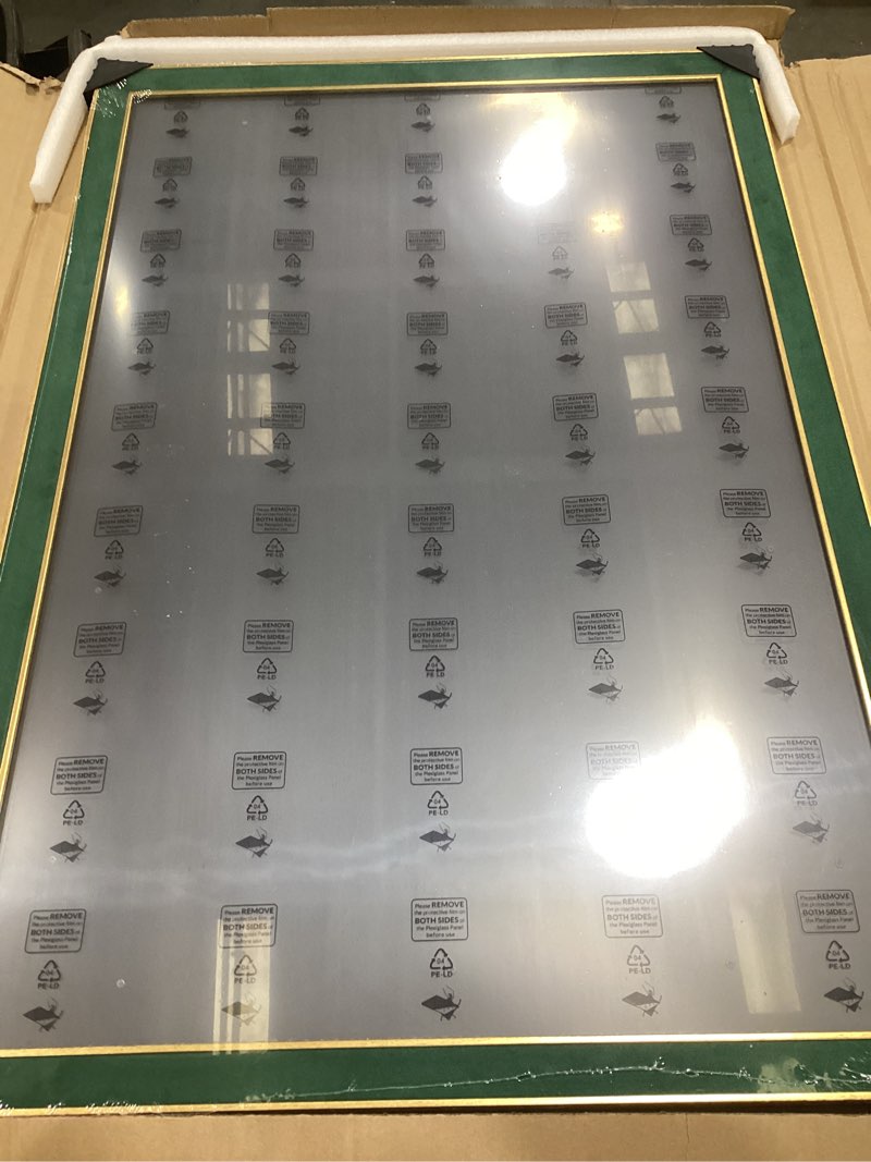 Condition photo showing Good Condition for suede 20x30 frame - single frame, christmas elegant green 20 x 30 poster frame, 20x30 picture frame for artwork, puzzles, photos, and movie posters green 20" x 30"