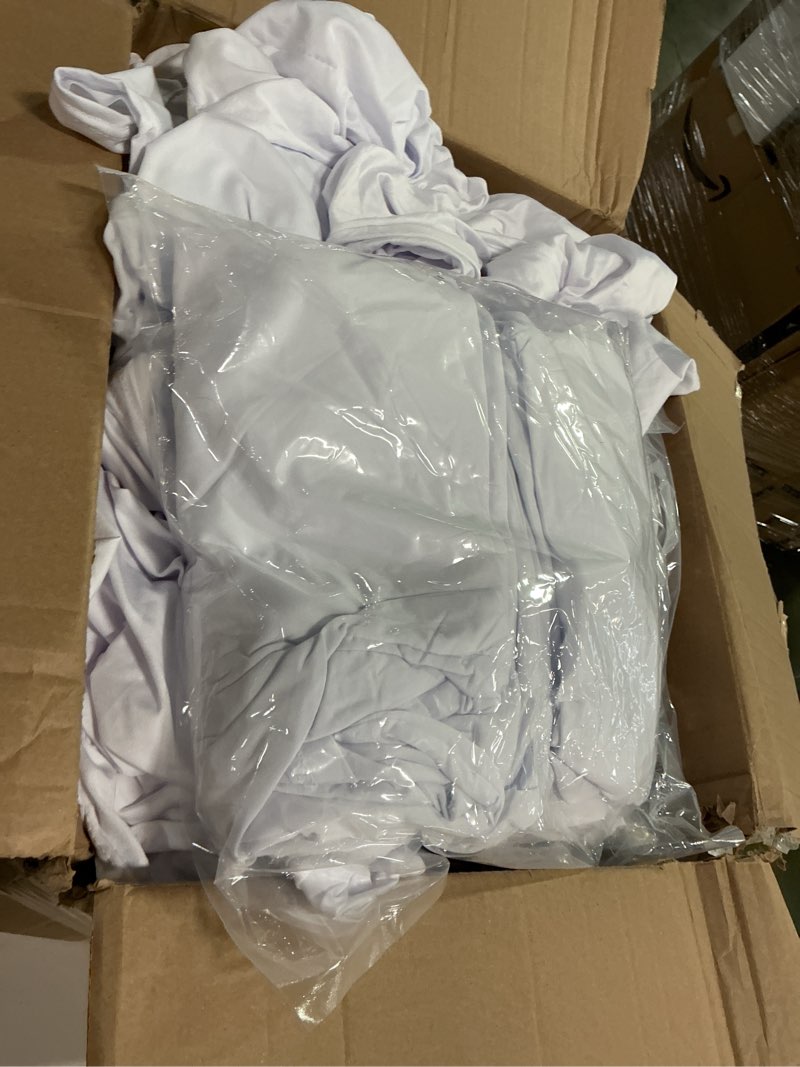 Condition photo showing As Is for Peomeise Stretch Spandex Folding Chair Cover for Wedding Party Dining Banquet Event (White,50pcs)