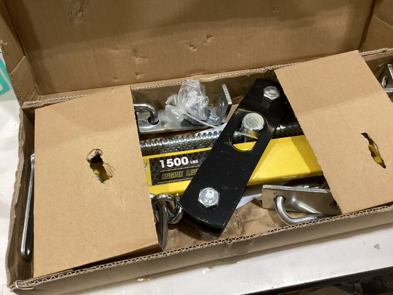 Condition photo showing New/Like New for YELLOW JACKET Engine Load Leveler 1500lbs Steel Engine Hoist Shop Crane Accessory with Adjustable Handle