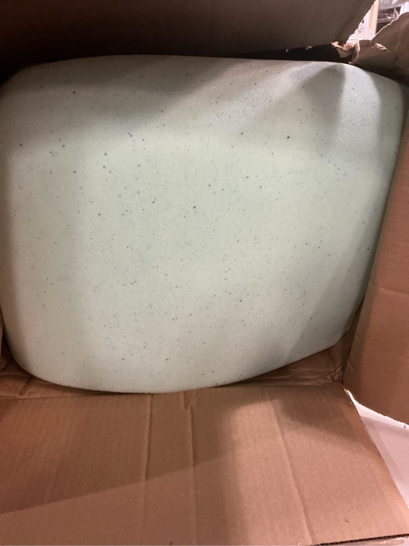 Condition photo showing As Is for Serta ThermaGel Cooling, Pressure-Relieving Memory Foam Mattress Topper, 2 Inch, Twin, Made in The USA Blue Twin 74"x38"