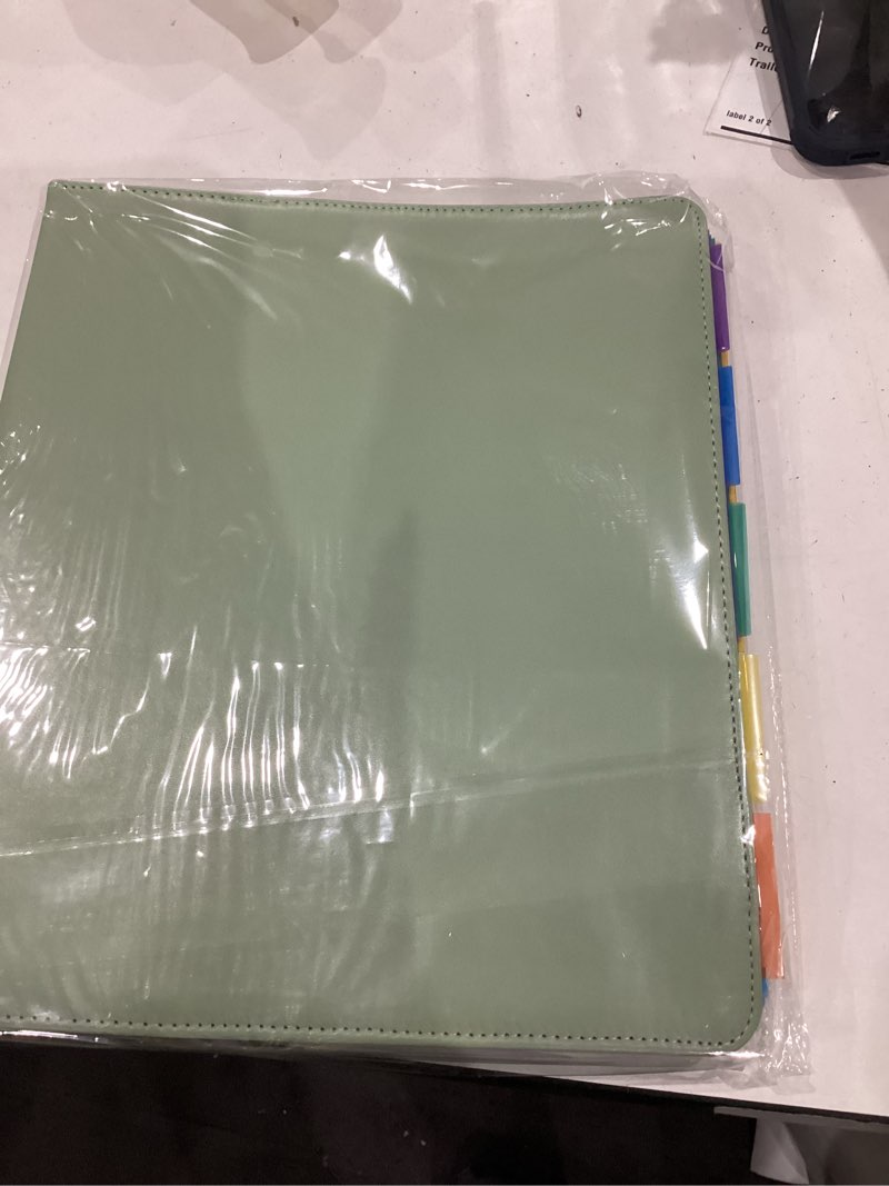 Condition photo showing Good Condition for joycat 3 ring binder clipboard with storage,12.4"x10.2"magnetic clipboard folder with 5 expandable folders,refillable lined notepad (11" x 8.5"),ideal for school office nursing(grass green) grass green large